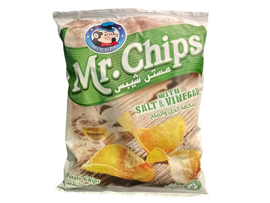 Chips au sel et vinaigre 75G x 20 MONSIEUR CHIPS